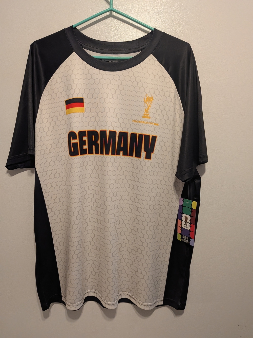 Germany Short Sleeve Soccer Jersey - White & Black